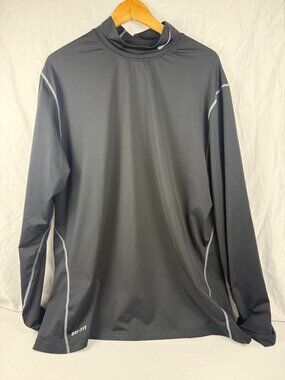Nike Golf Tour Performance Dri-FIT Mock Neck Shirt Mens XXL Black Long Sleeve